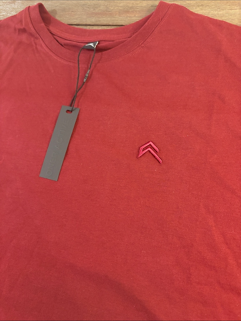 NWT [Oner Active] Classic Oversized Lightweight T-Shirt Rosewood (red) Womens XL - Picture 5 of 12